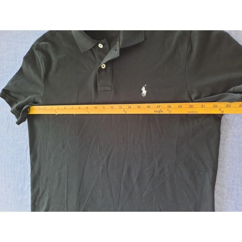 Polo Ralph Lauren Mens Black Stretch Mesh Short Sleeve Polo Shirt RN41381 L